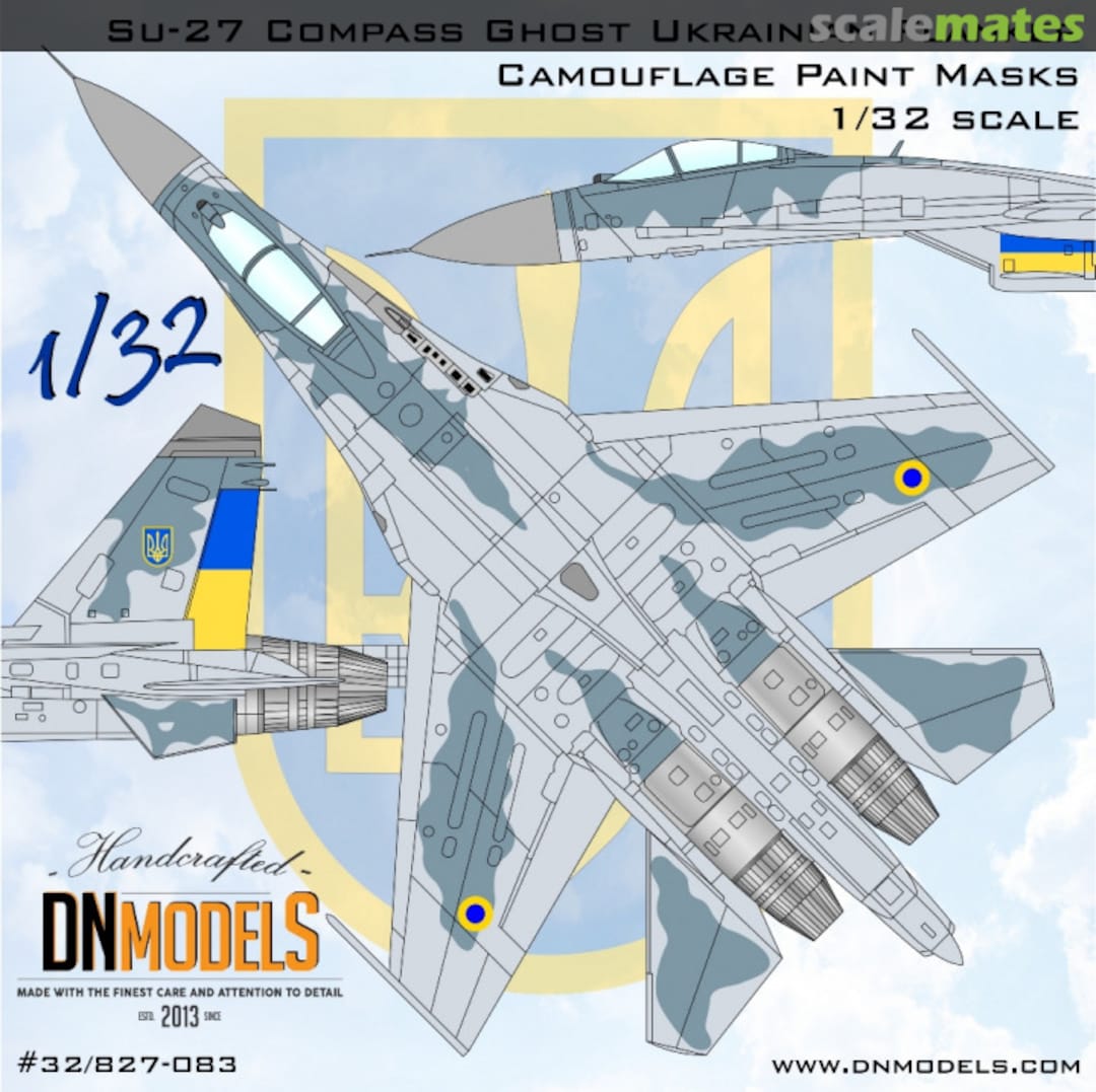 Boxart Su-27 Compass Ghost Ukrainian Flanker Camouflage Paint Mask set 32/827-083 DN Models