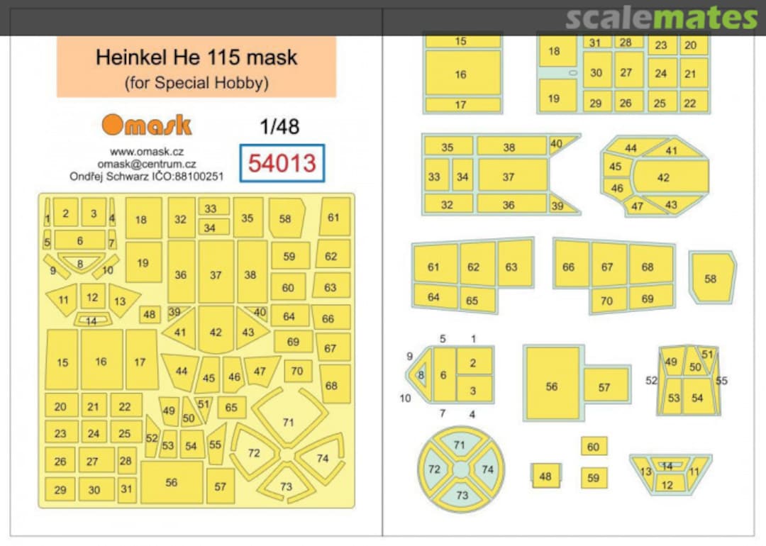 Boxart Heinkel He 115 mask 54013 Omask Boxart Heinkel He 115 mask 54013 Omask