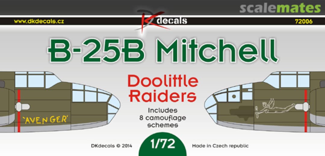 Boxart B-25B Mitchell 72006 DK Decals Boxart B-25B Mitchell 72006 DK Decals