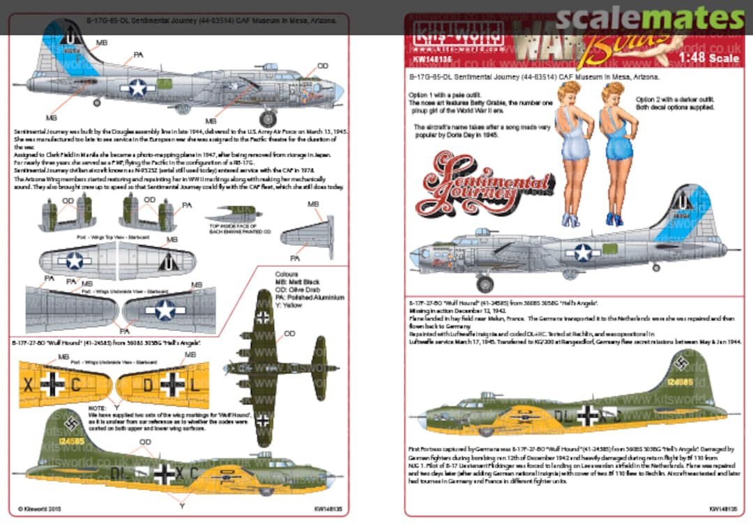 Boxart B-17F/G Flying Fortress KW148135 Kits-World Boxart B-17F/G Flying Fortress KW148135 Kits-World