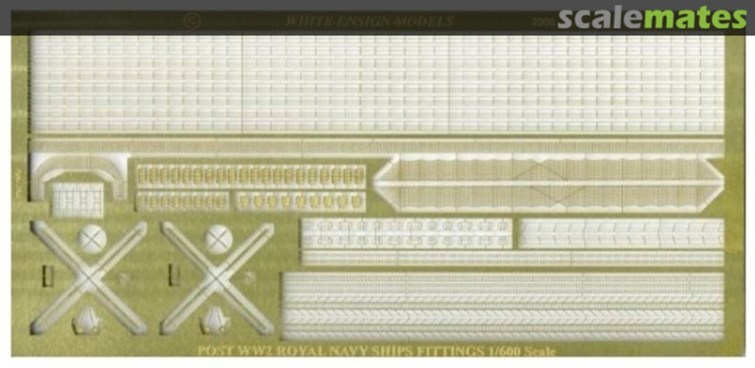 Boxart Post WW2 Royal Navy Ships Fittings Set 2 PE 625 White Ensign Models