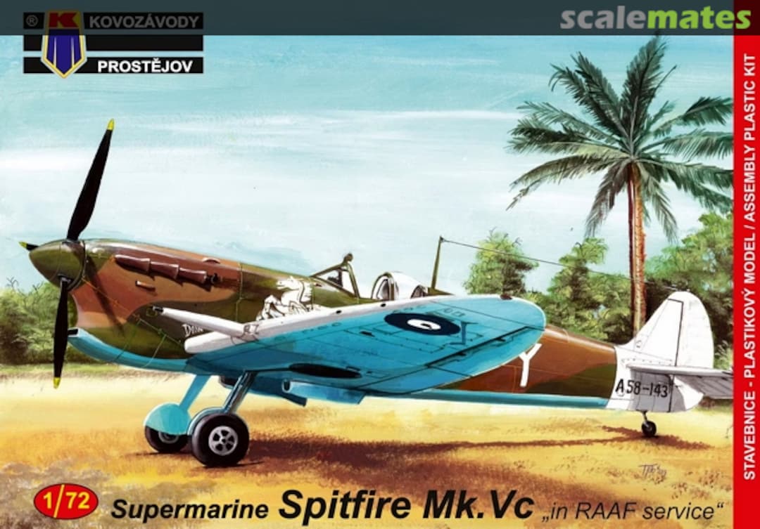 Boxart Supermarine Spitfire Mk.Vc KPM0147 Kovozávody Prostějov Boxart Supermarine Spitfire Mk.Vc KPM0147 Kovozávody Prostějov