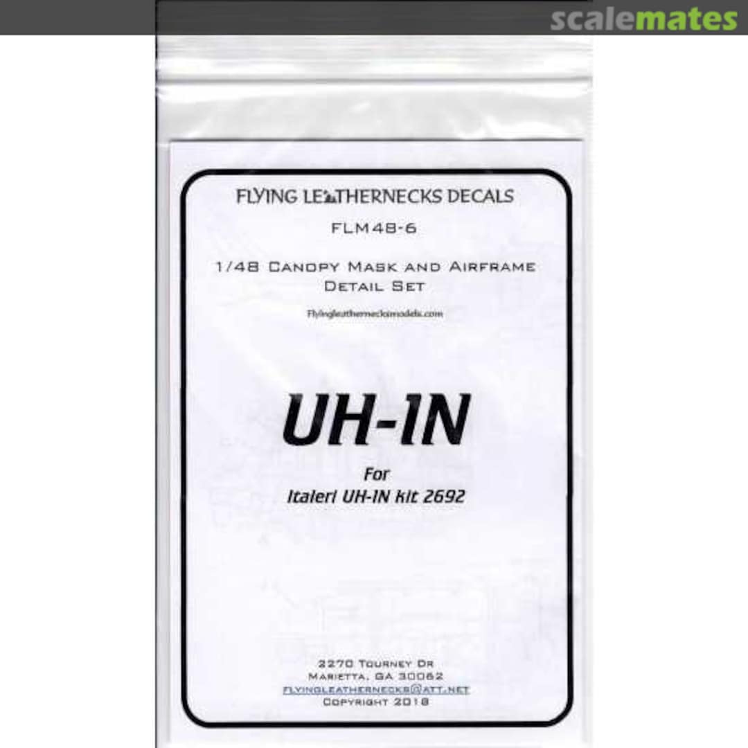 Boxart UH-1N Huey - Canopy Mask & Airframe Detail Set FLM48-6 Flying Leathernecks Boxart UH-1N Huey - Canopy Mask & Airframe Detail Set FLM48-6 Flying Leathernecks