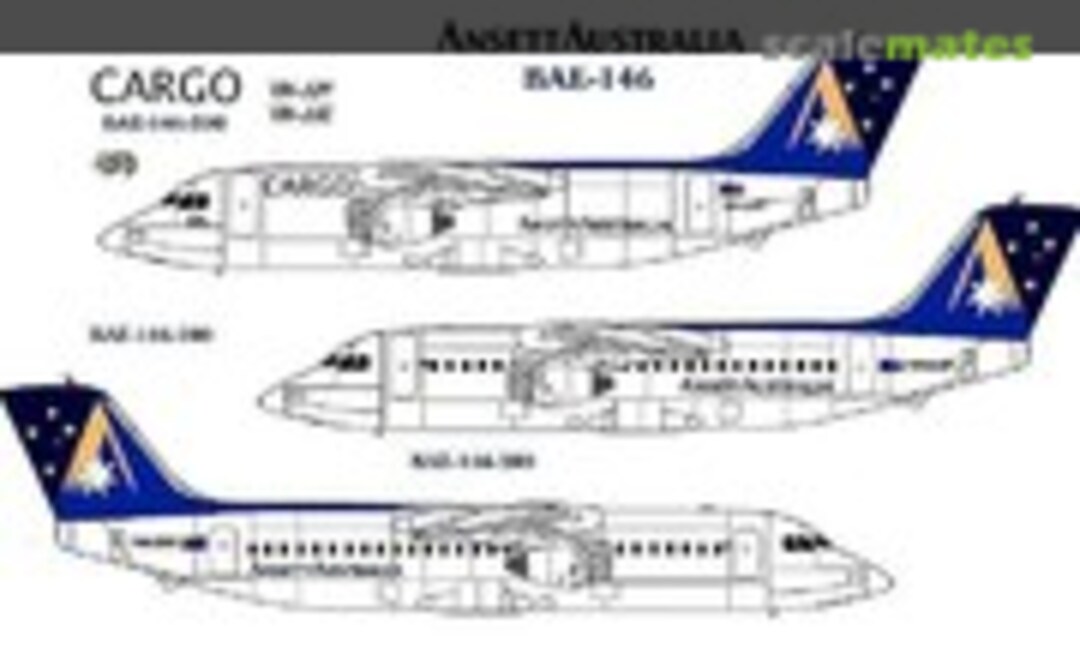 1:144 Ansett - BAe 146-200/300, 1990s (Hawkeye Models CDS-065) CDS-065