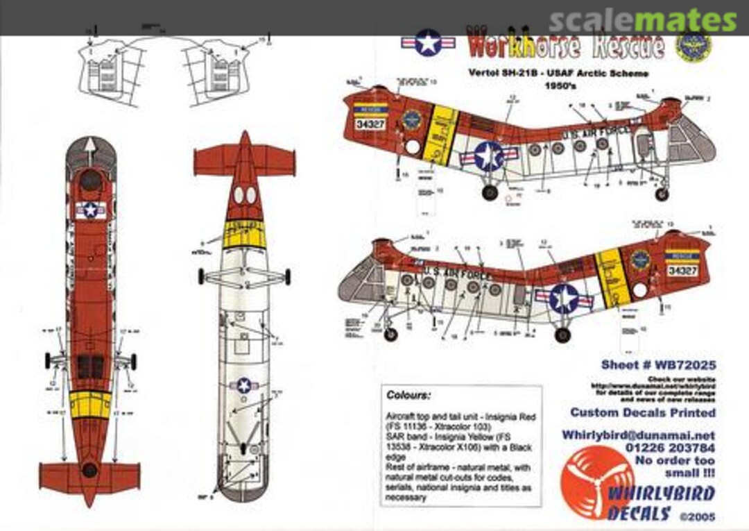 Boxart Vertol SH-21B Shawnee WB72025 Whirlybits Boxart Vertol SH-21B Shawnee WB72025 Whirlybits
