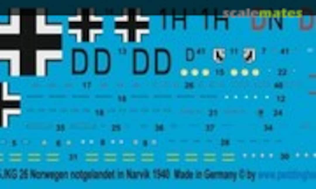 1:72 He 111 H-3 5./KG 26 Norwegen notgelandet in Narvik 1940 (Peddinghaus-Decals EP 2779) EP 2779