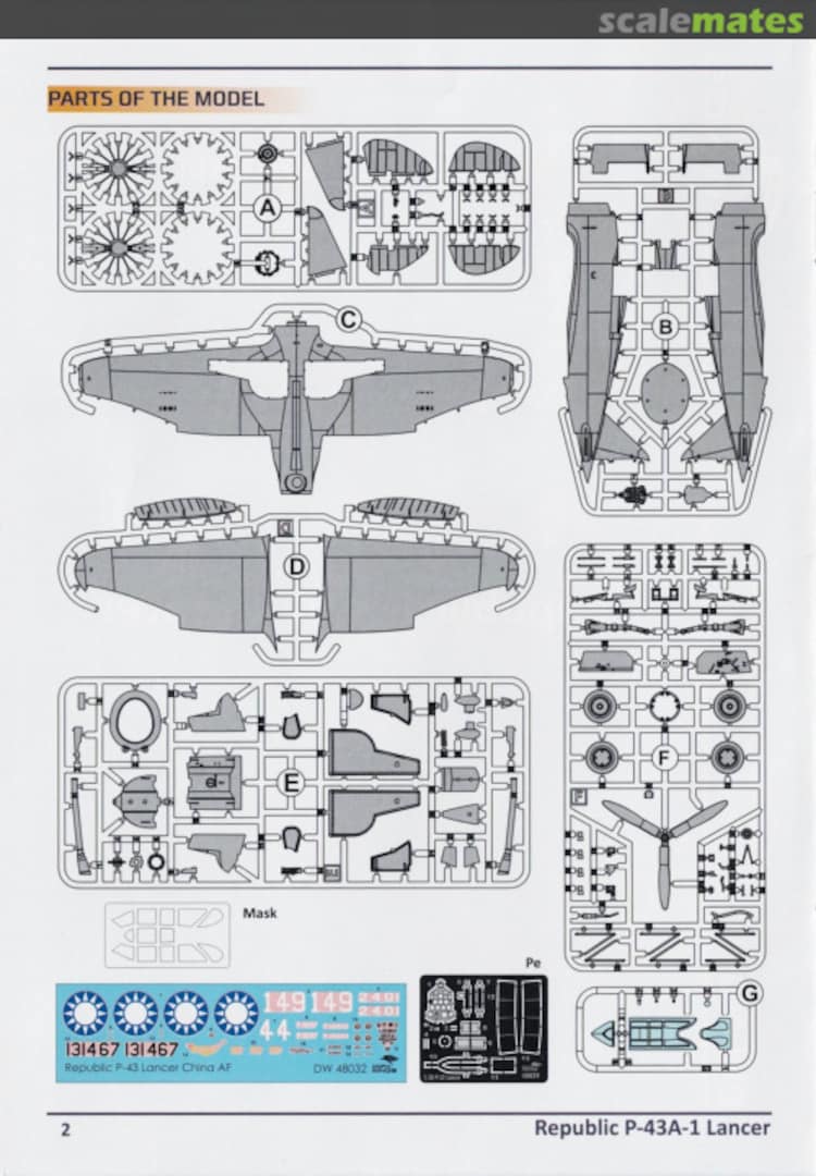 Contents Republic P-43A-1 Lancer DW48032 Dora Wings Contents Republic P-43A-1 Lancer DW48032 Dora Wings