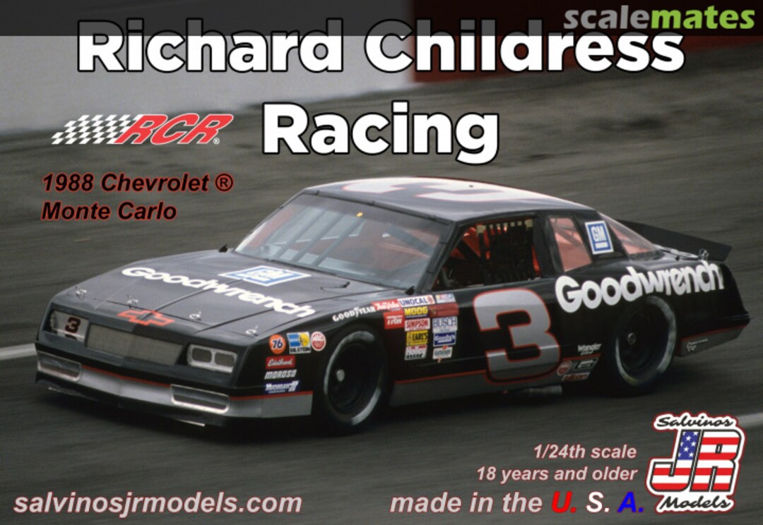 Boxart 1988 Chevrolet Monte Carlo RCMC1988P Salvinos JR Models Boxart 1988 Chevrolet Monte Carlo RCMC1988P Salvinos JR Models