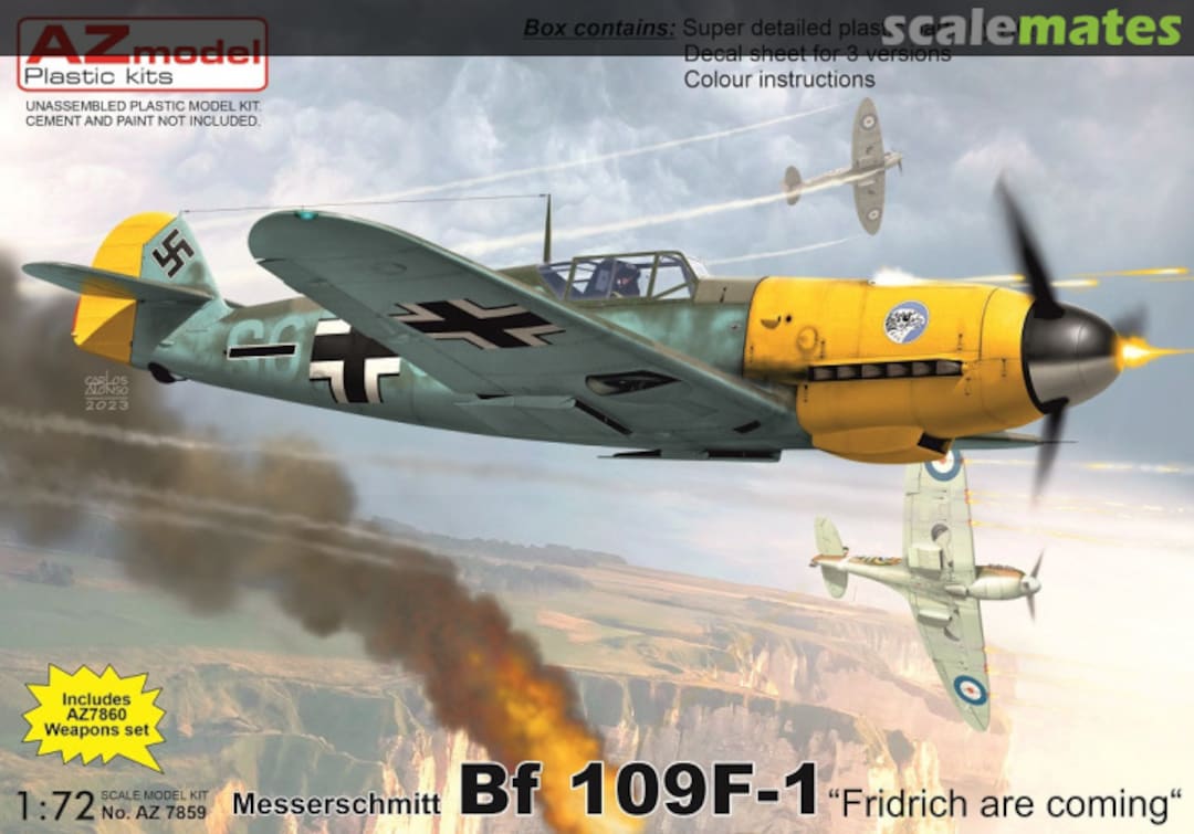 Boxart Messerschmitt Bf-109F-1 AZ7859 AZmodel Boxart Messerschmitt Bf-109F-1 AZ7859 AZmodel