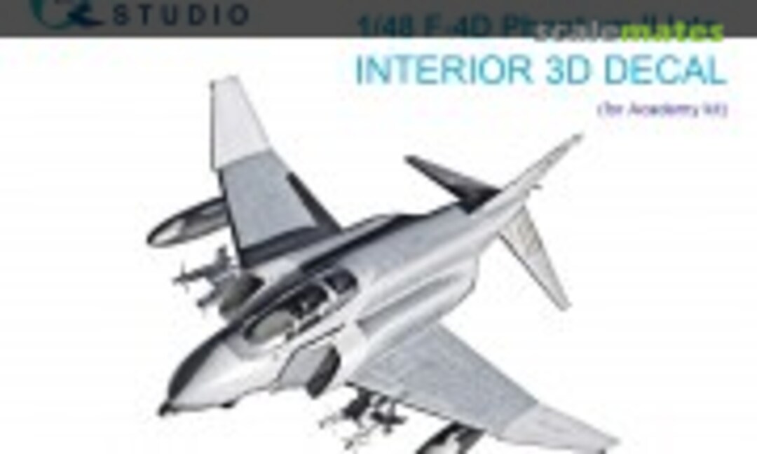 1:48 F-4D Phantom II late interior 3D decals (with 3D-printed resin parts) (Quinta Studio QD+48495) QD+48495