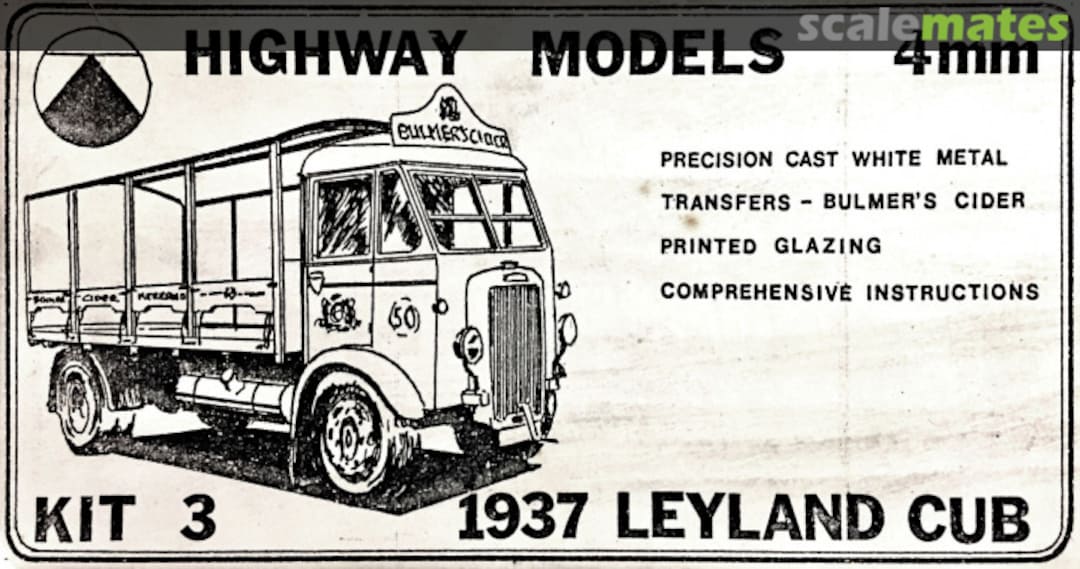 Boxart 1937 Leyland Cub 3 Highway Models