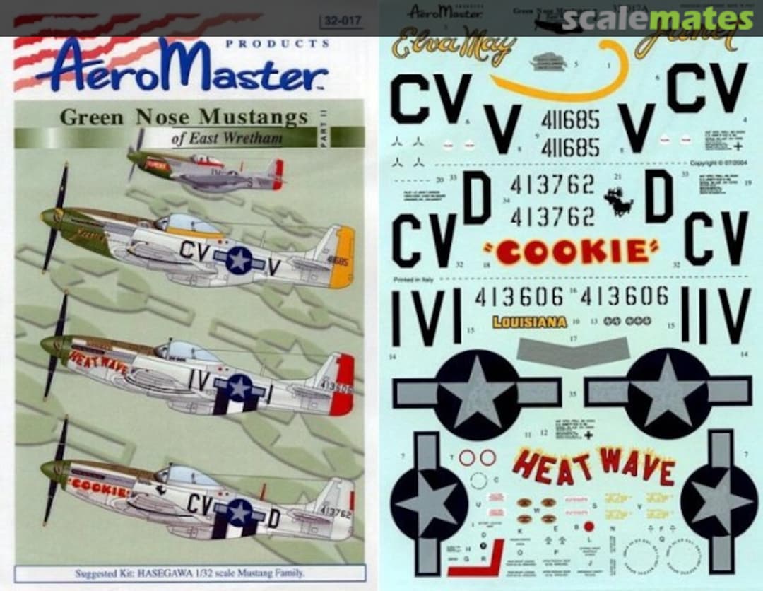 Boxart Green Nose Mustangs of East Wretham Part II 32-017 AeroMaster Boxart Green Nose Mustangs of East Wretham Part II 32-017 AeroMaster