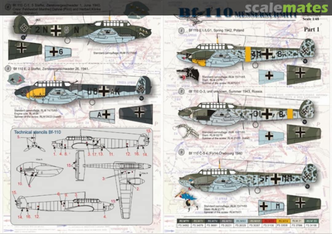 Boxart Messerschmitt Bf-110 48-027 Print Scale Boxart Messerschmitt Bf-110 48-027 Print Scale