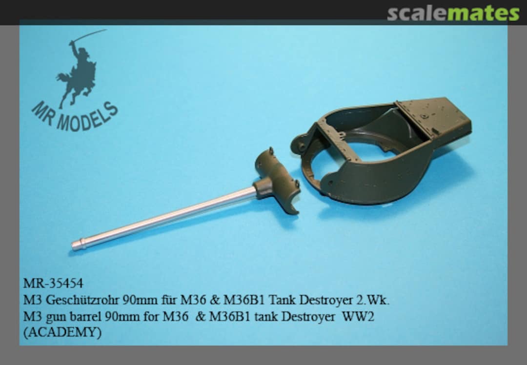 Boxart M3 gun barrel 90mm for M36 & M36B1 tank Destroyer WW2 (ACADEMY) MR-35454 MR Modellbau