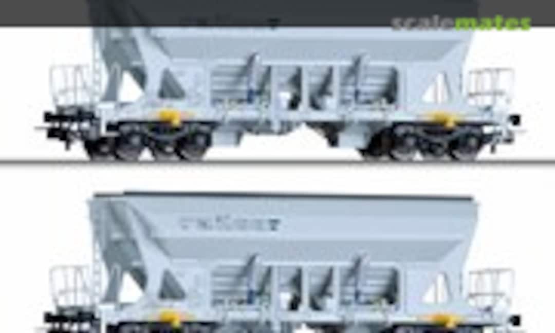 Güterwagenset der RAILCO a. s., 2 Selbstentladewagen Faccnpps 442.1 (Tillig 70027)