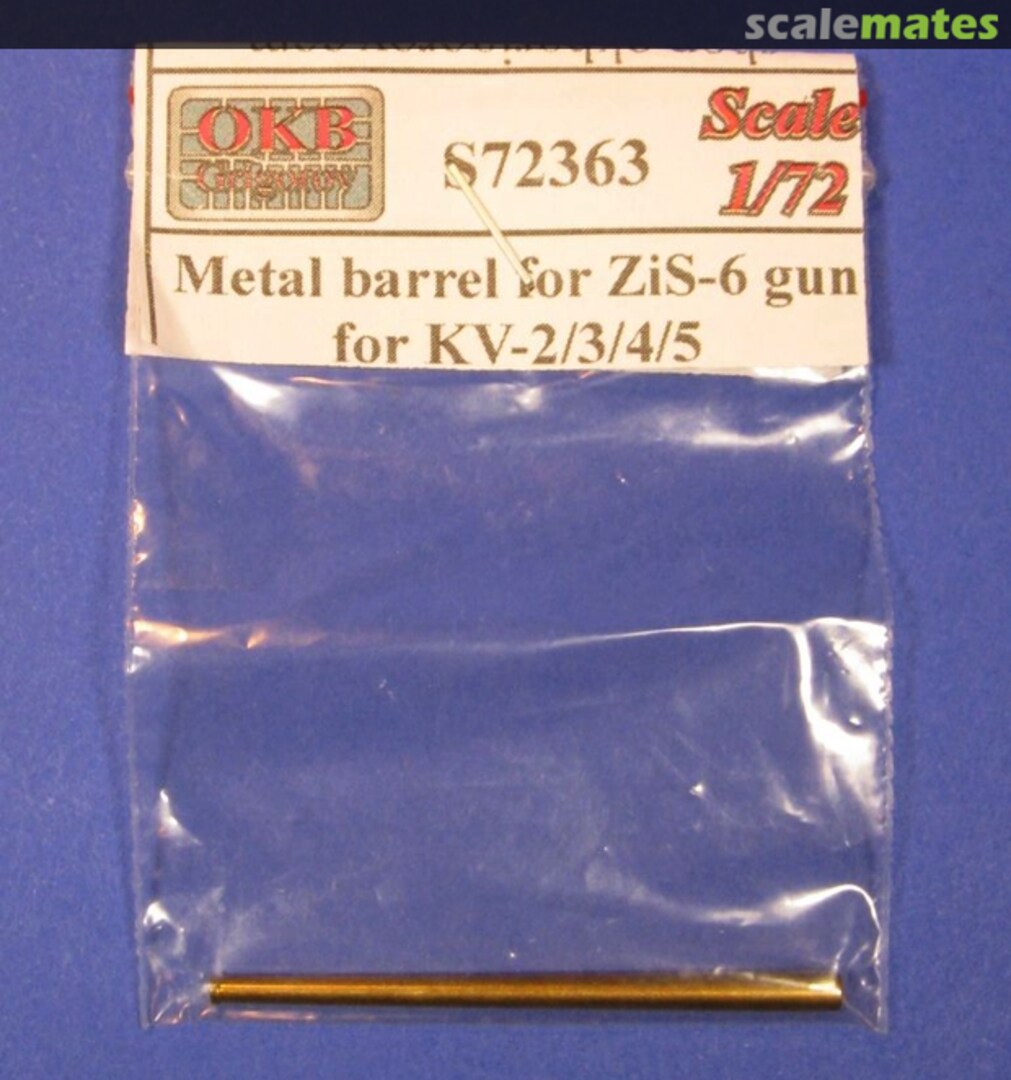 Boxart ZiS-6 metal barrel for KV-2/3/4/5 S72363 OKB Grigorov Boxart ZiS-6 metal barrel for KV-2/3/4/5 S72363 OKB Grigorov