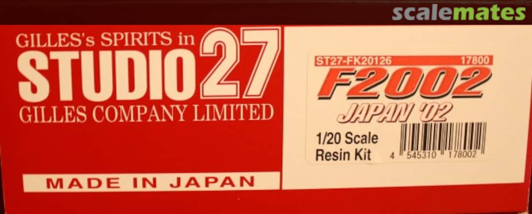 Boxart Ferrari F2002 ST27-FK20126 Studio27 Boxart Ferrari F2002 ST27-FK20126 Studio27