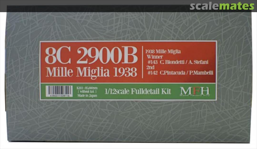 Boxart Alfa Romeo 8C 2900B K-811 Model Factory Hiro Boxart Alfa Romeo 8C 2900B K-811 Model Factory Hiro