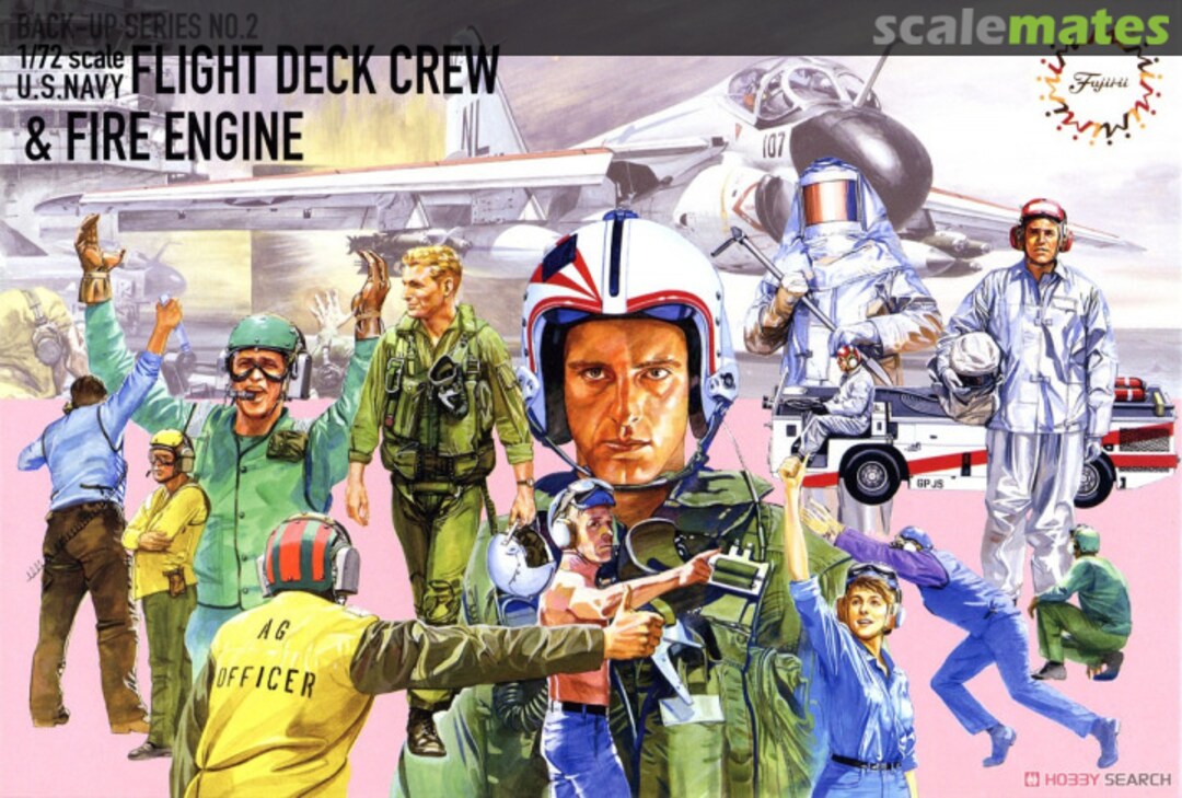 Boxart U.S. Navy Flight Deck Crew & Fire Engine 72346 Fujimi