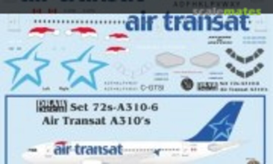 1:72 Air Transat A310s (Draw Decal 72-A310-6) 72-A310-6