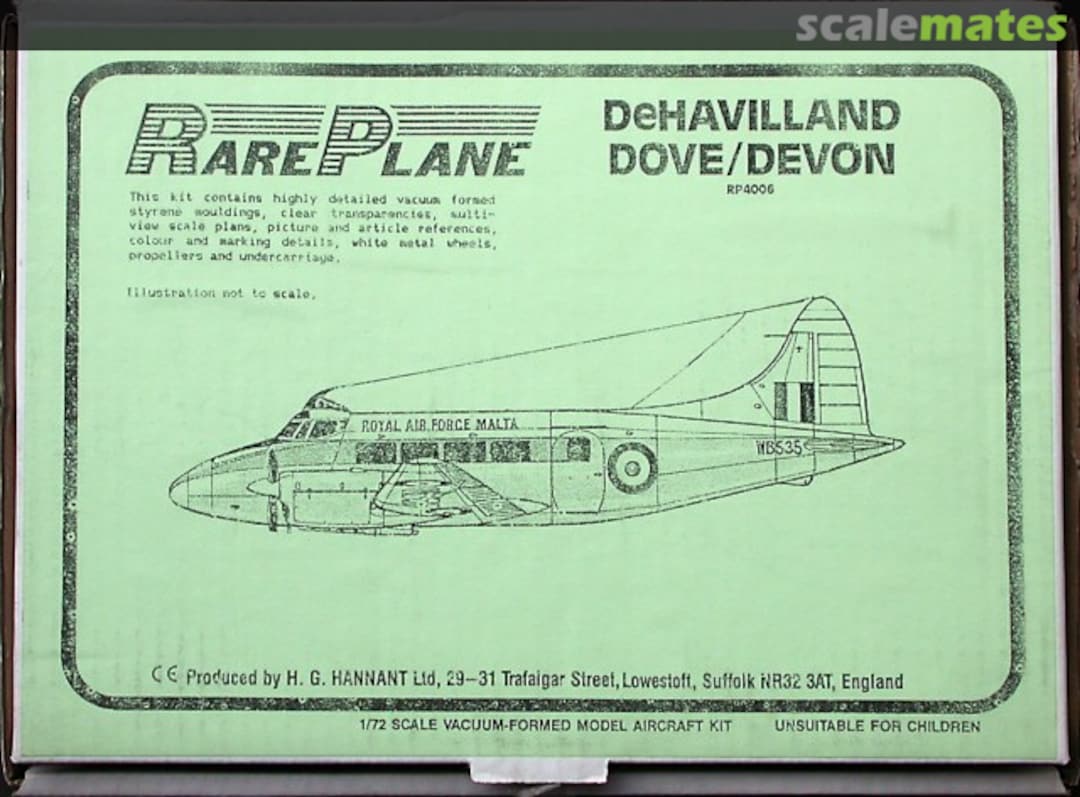 Boxart de Havilland Dove/Devon RP4006 RarePlane Boxart de Havilland Dove/Devon RP4006 RarePlane