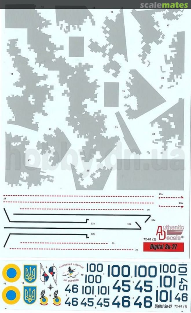 Boxart Digital Su-27 72-61 Authentic Decals Boxart Digital Su-27 72-61 Authentic Decals