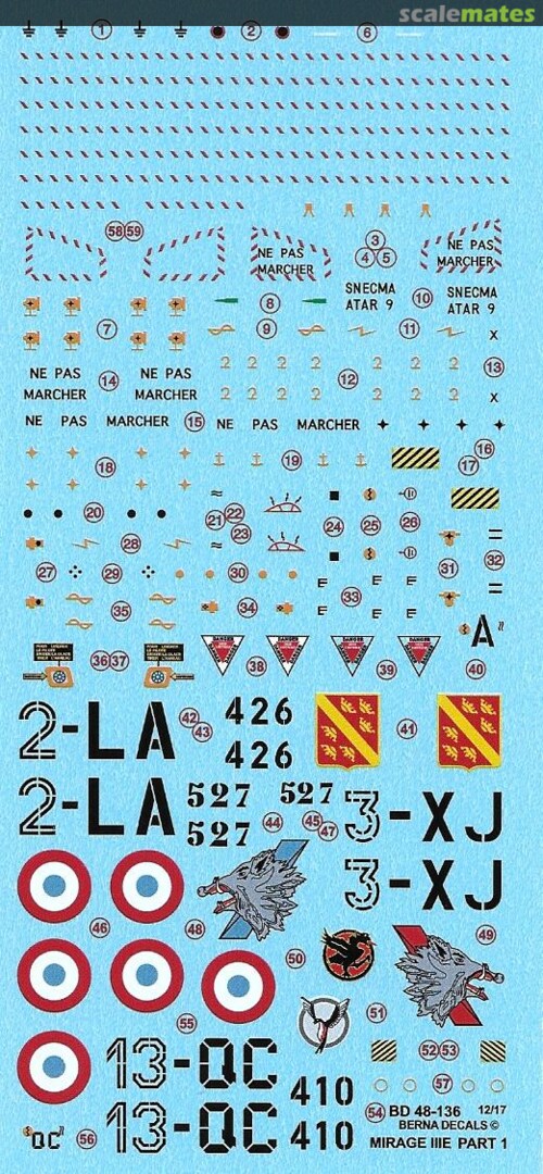 Boxart Dassault Mirage IIIE Armee de l'Air Part 1 BD 48-136 Berna Decals Boxart Dassault Mirage IIIE Armee de l'Air Part 1 BD 48-136 Berna Decals