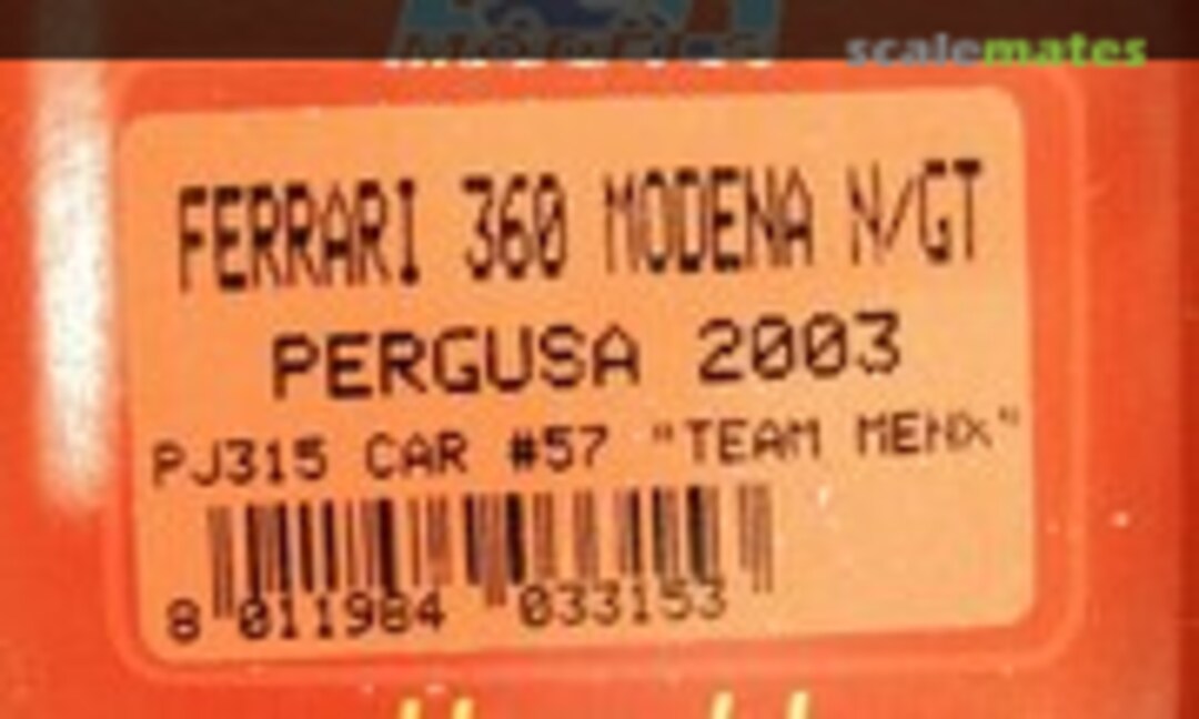 Ferrari 360 Modena GT #2032 &quot;menX&quot; (Project 43 PJ315)