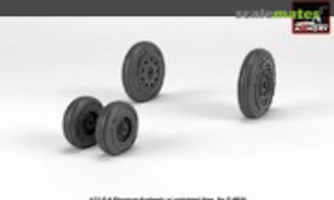 1:32 F-4 Phantom-II wheels w/ weighted tires, for F-4B/N (Armory AW32306) AW32306