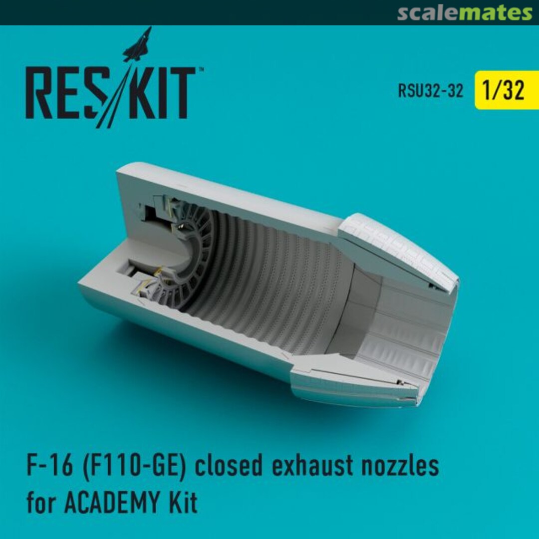 Boxart F-16 Fighting Falcon (F110-GE) closed exhaust nozzle RSU32-0032 ResKit Boxart F-16 Fighting Falcon (F110-GE) closed exhaust nozzle RSU32-0032 ResKit