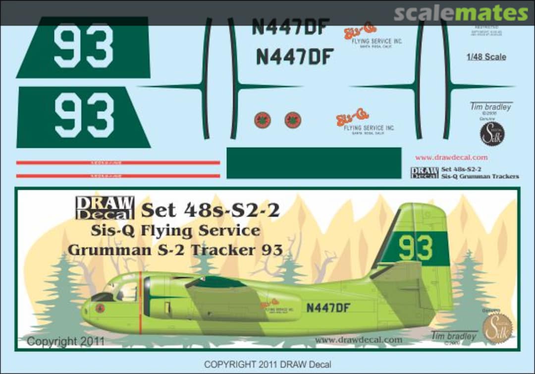 Boxart Sis-Q S-2 Tracker Fire Bombers 48-S2-2 Draw Decal Boxart Sis-Q S-2 Tracker Fire Bombers 48-S2-2 Draw Decal