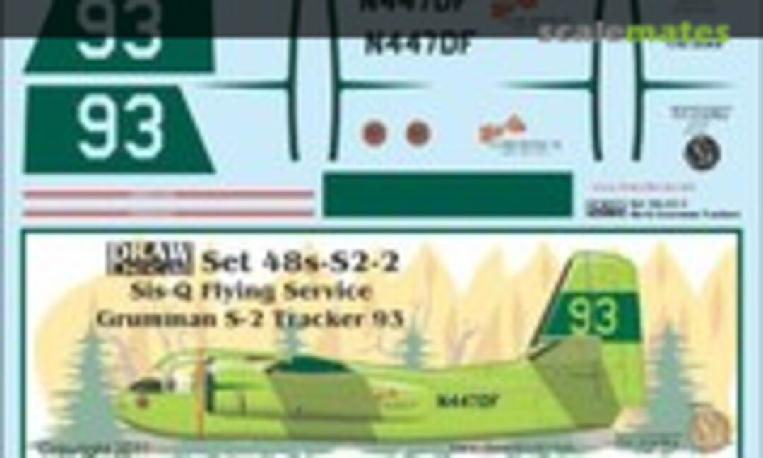 1:48 Sis-Q S-2 Tracker Fire Bombers (Draw Decal 48-S2-2) 48-S2-2