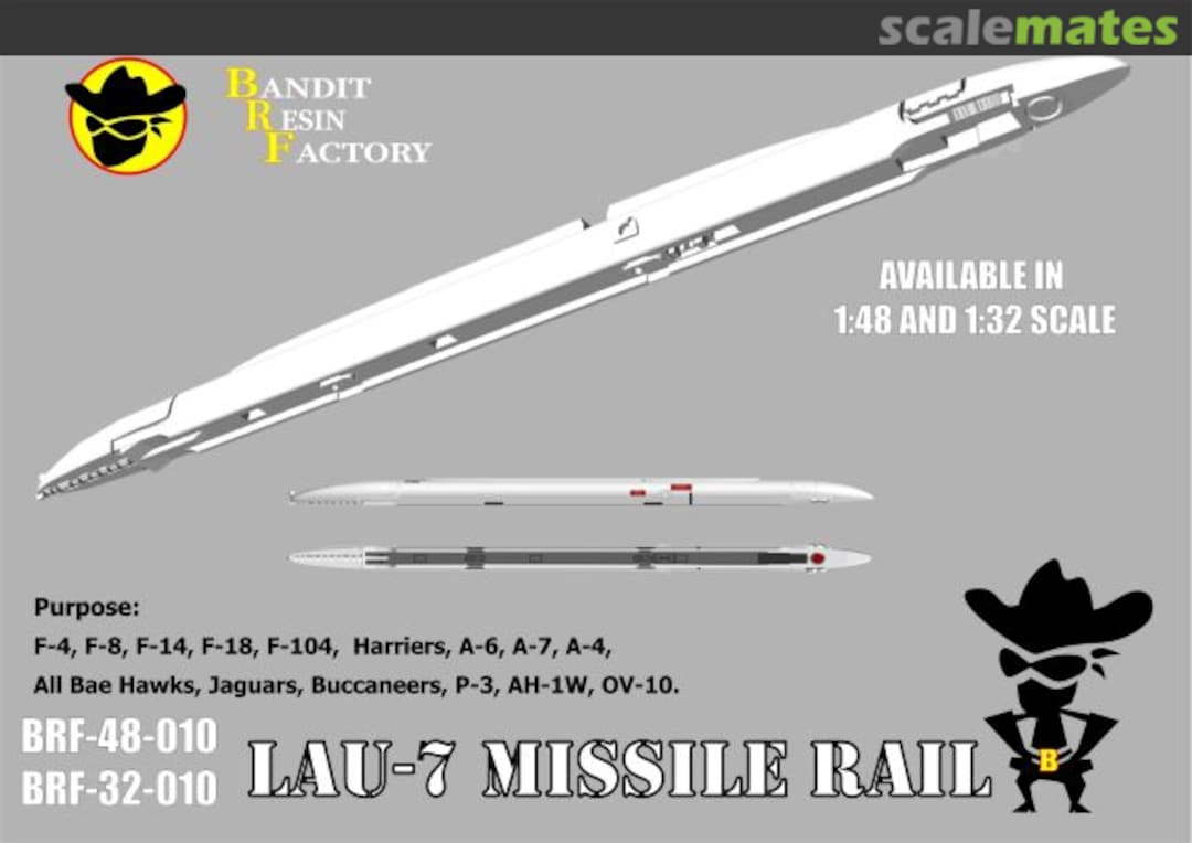Boxart LAU-7 Missile Rail BRF-32-010 Bandit Resin Factory Boxart LAU-7 Missile Rail BRF-32-010 Bandit Resin Factory