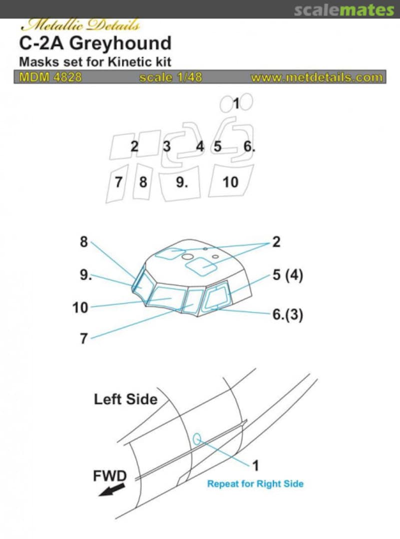Boxart C-2A Greyhound MDM4828 Metallic Details Boxart C-2A Greyhound MDM4828 Metallic Details