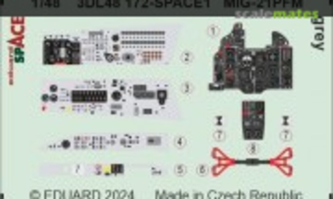 1:48 MiG-21PFM Grey SPACE (Eduard 3DL48172) 3DL48172