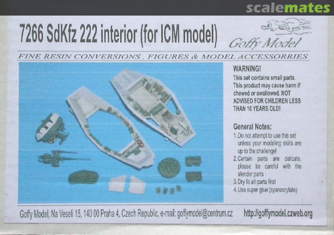Boxart Sd.Kfz. 222 interior 7266 Goffy Model Boxart Sd.Kfz. 222 interior 7266 Goffy Model
