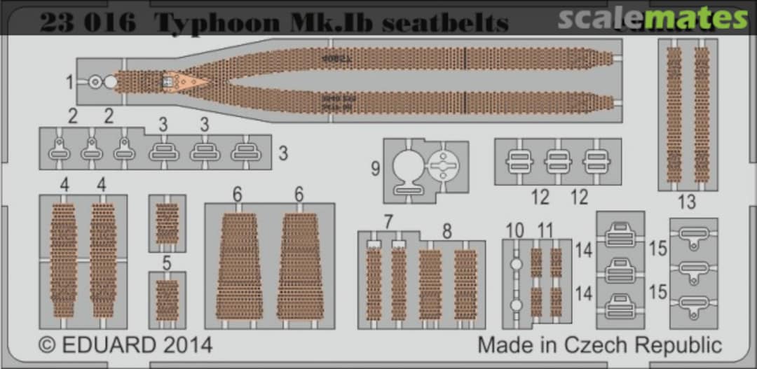 Boxart Typhoon Mk.Ib seatbelts 23016 Eduard