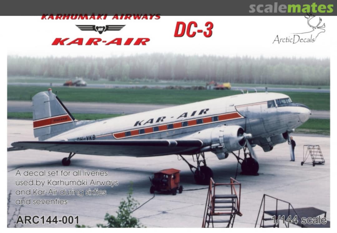 Boxart DC-3 Karhumäki Airways / Kar-Air ARC144-001 Arctic Decals Boxart DC-3 Karhumäki Airways / Kar-Air ARC144-001 Arctic Decals