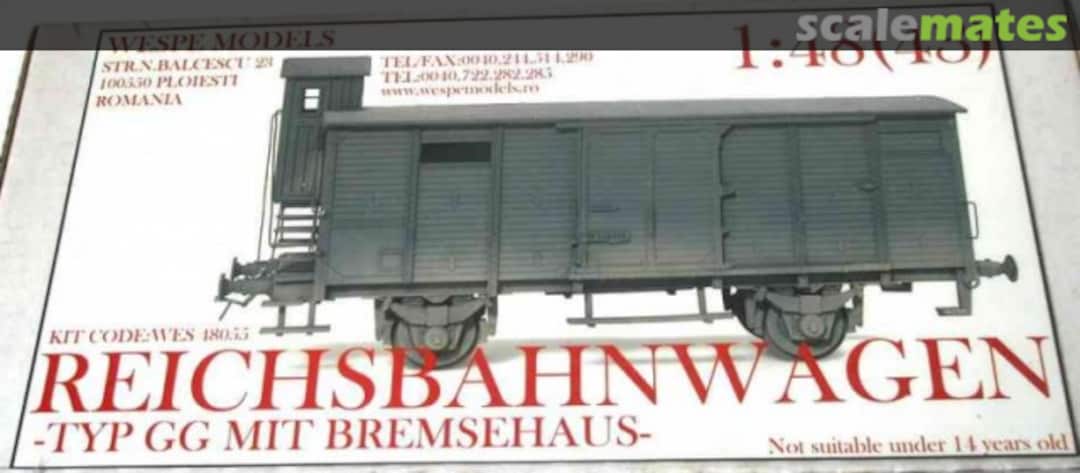 Boxart Reichsbahnwagen Typ GG WES 48055 Wespe Models Boxart Reichsbahnwagen Typ GG WES 48055 Wespe Models