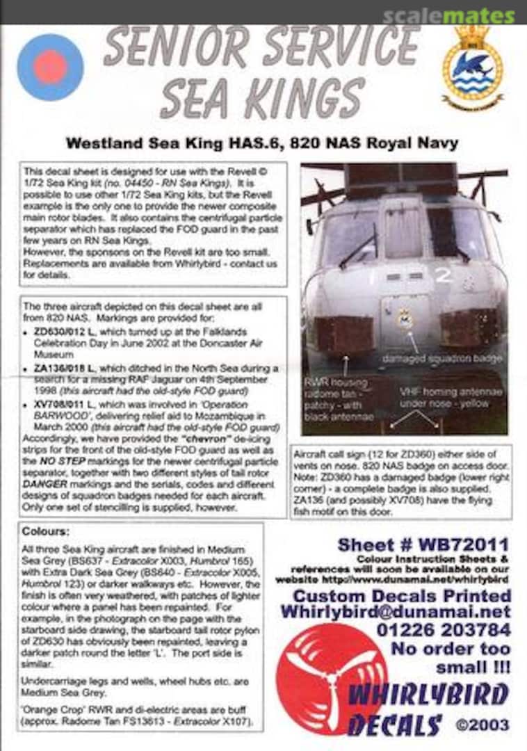 Boxart Westland Sea King HAS.6 WB72011 Whirlybits