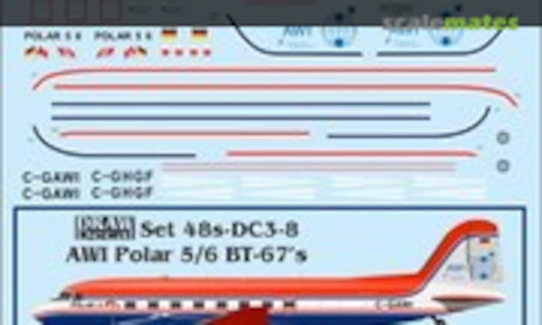 1:48 Alfred Wegener Institute Polar 5/6 BT-67s (Draw Decal 48-DC3-8) 48-DC3-8