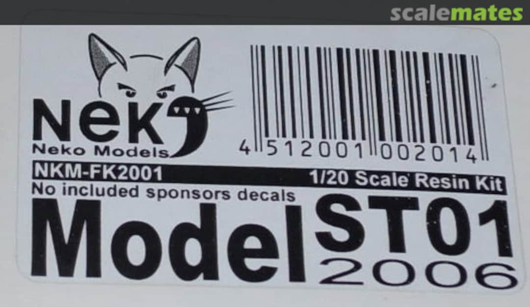 Boxart Toro Rosso ST01 NKM-FK2001 Neko Models Boxart Toro Rosso ST01 NKM-FK2001 Neko Models