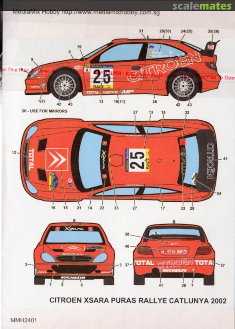Boxart Citroën Xsara WRC MMH2401 MediaMix Hobby Boxart Citroën Xsara WRC MMH2401 MediaMix Hobby