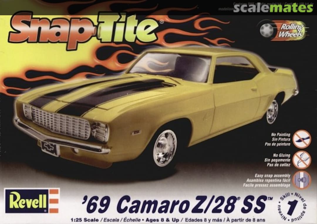 Boxart '69 Camaro Z/28 SS 85-1959 Revell Boxart '69 Camaro Z/28 SS 85-1959 Revell