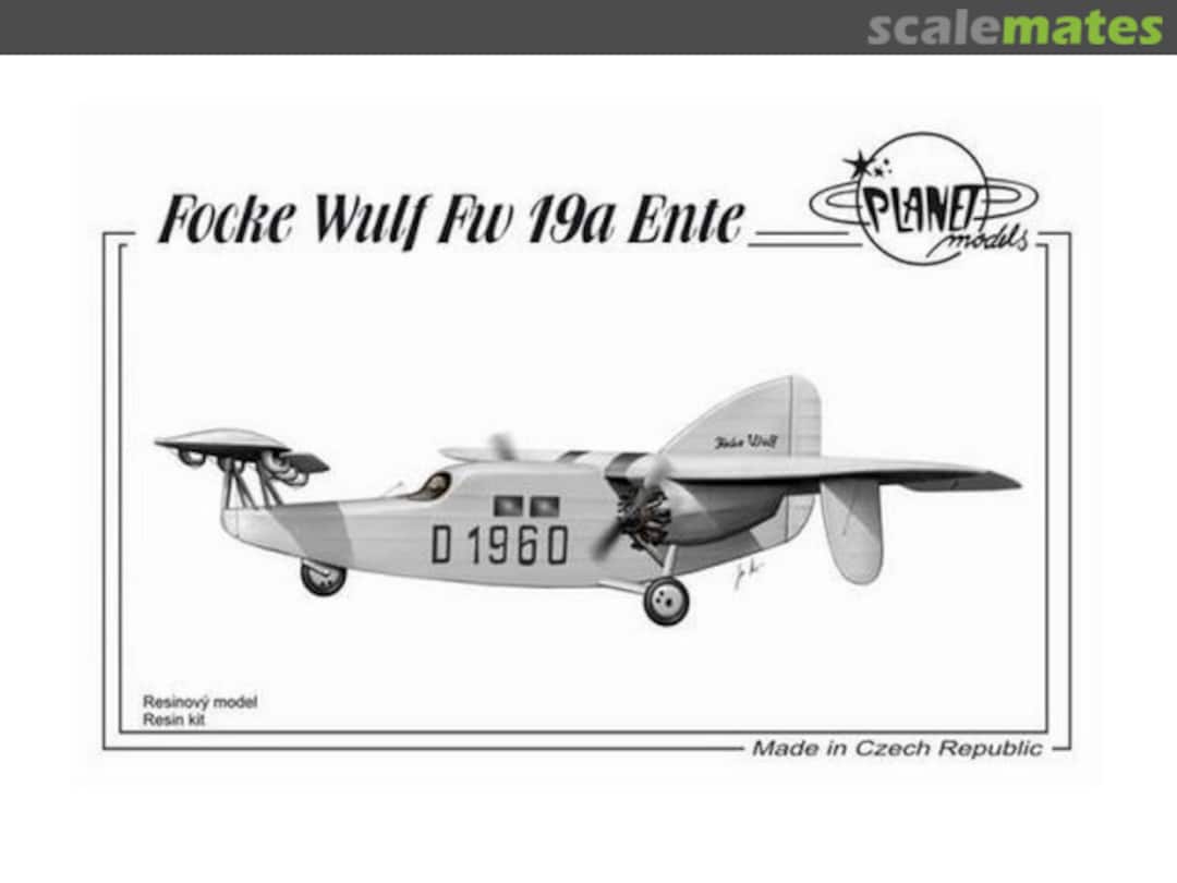 Boxart Focke-Wulf Fw 19a Ente PLT183 Planet Models Boxart Focke-Wulf Fw 19a Ente PLT183 Planet Models