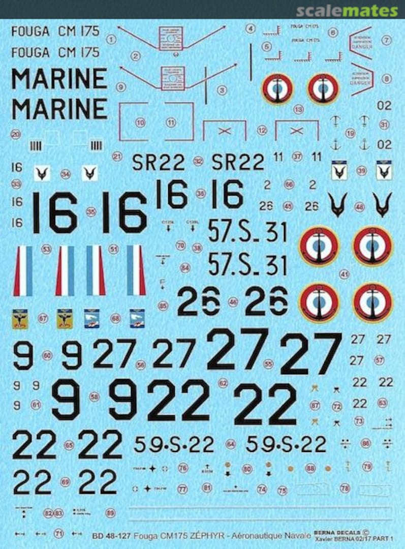 Boxart Fouga CM175 Zéphyr BD 48-127 Berna Decals Boxart Fouga CM175 Zéphyr BD 48-127 Berna Decals