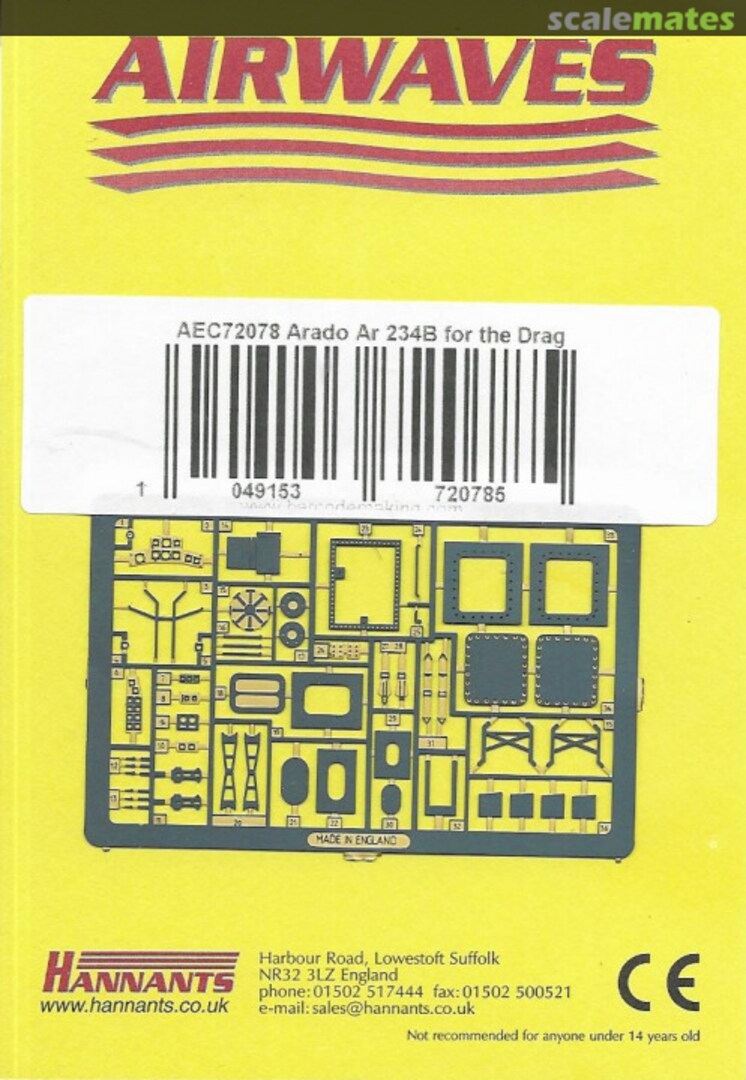 Boxart Arado Ar 234B - Detail Set AEC72078 Airwaves Boxart Arado Ar 234B - Detail Set AEC72078 Airwaves