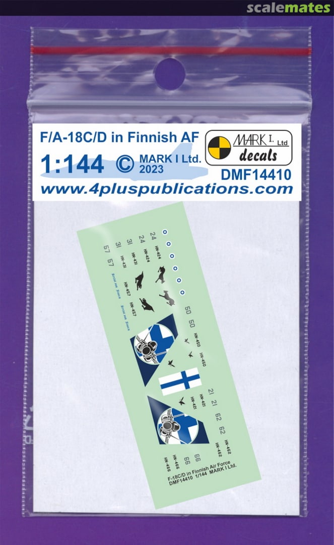Boxart McDonnell-Douglas F/A-18C/D Hornet in Finnish AF DMF14410 Mark I Models Boxart McDonnell-Douglas F/A-18C/D Hornet in Finnish AF DMF14410 Mark I Models