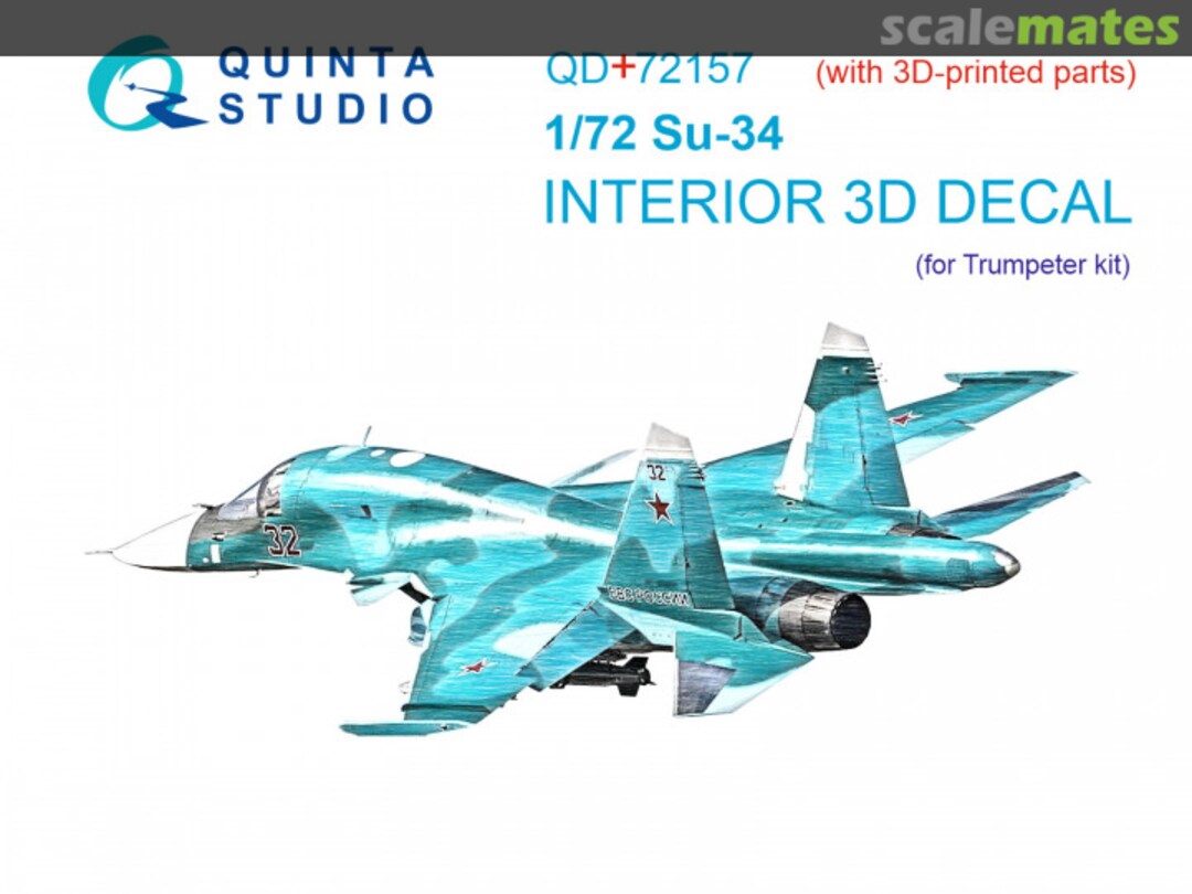 Boxart Su-34 interior 3D decals QD+72157 Quinta Studio Boxart Su-34 interior 3D decals QD+72157 Quinta Studio