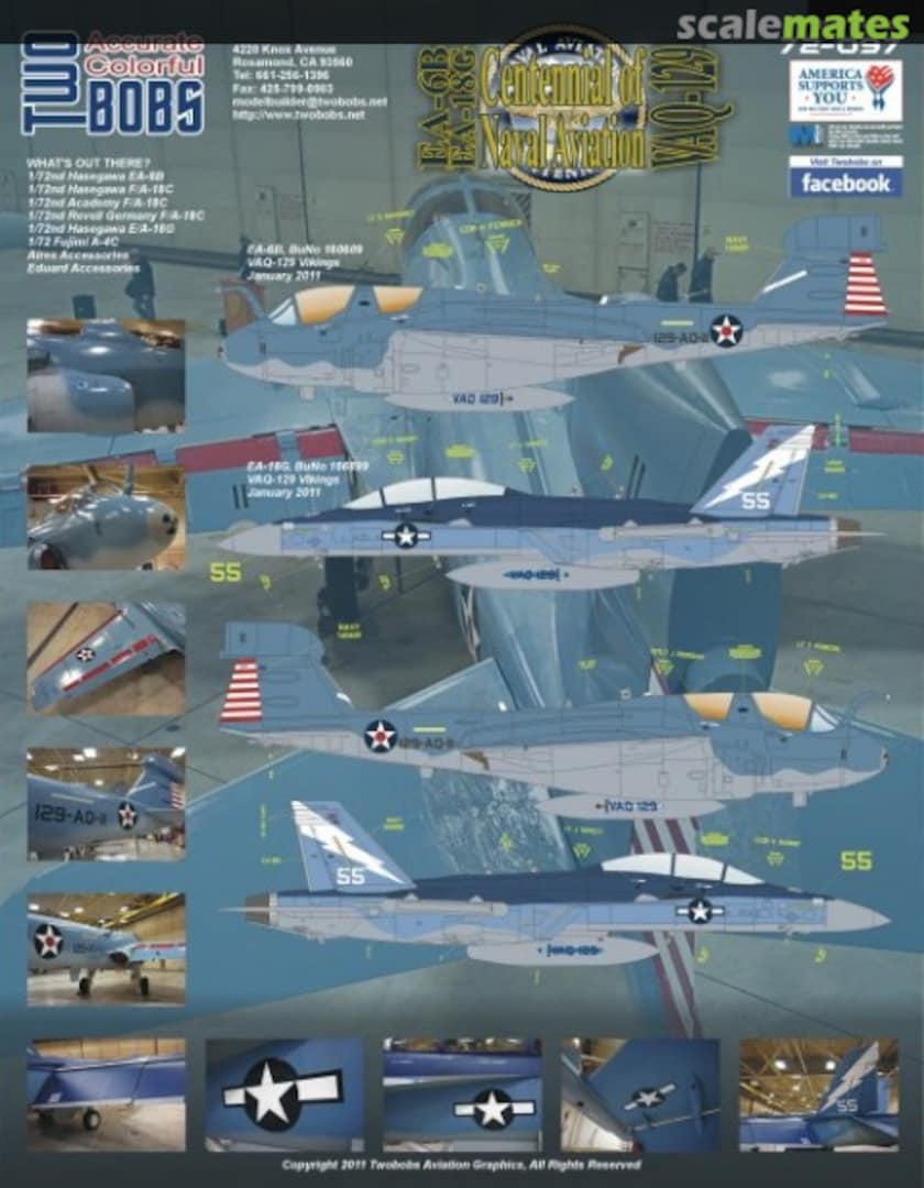 Boxart EA-6B/EA-18G Centennial of Naval Aviation 72-097 TwoBobs Aviation Graphics Boxart EA-6B/EA-18G Centennial of Naval Aviation 72-097 TwoBobs Aviation Graphics